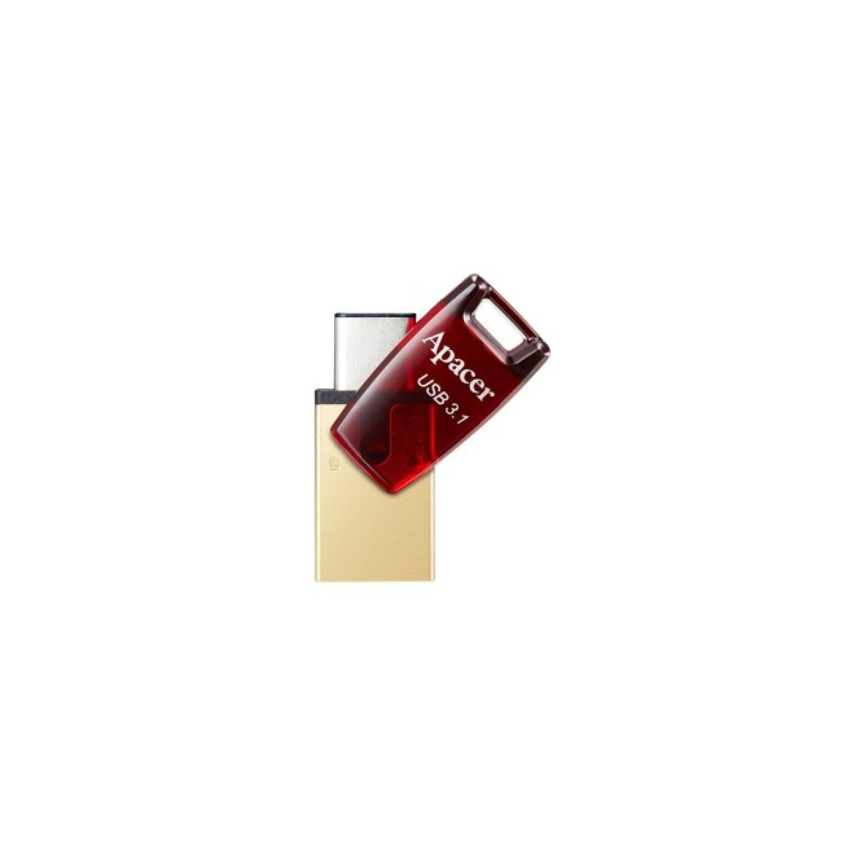 USB флеш накопитель Apacer 64GB AH180 Red Type-C Dual USB 3.1 (AP64GAH180R-1) 98_98.jpg - фото 2