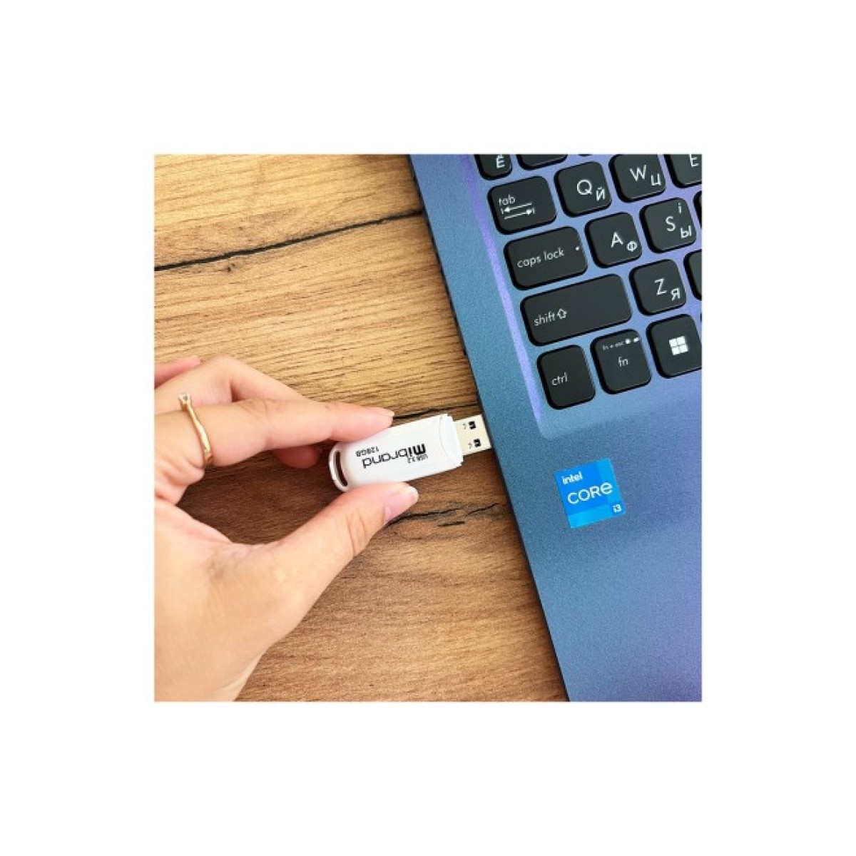 USB флеш накопитель Mibrand 128GB Marten White USB 3.2 (MI3.2/MA128P10W) 98_98.jpg - фото 4