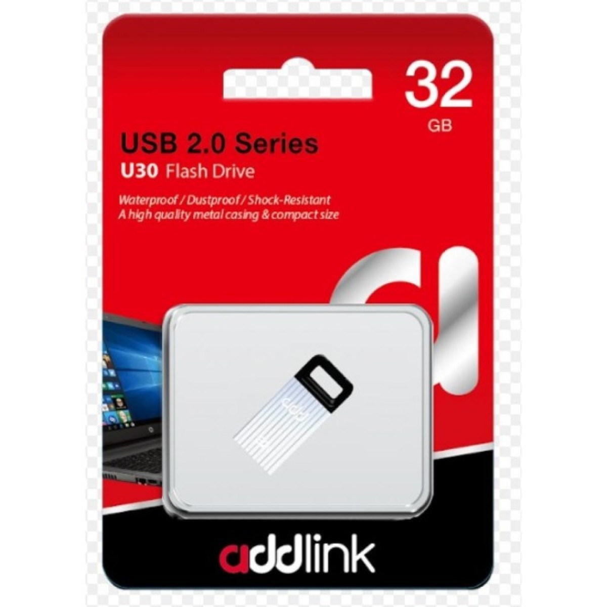 USB флеш накопитель AddLink 32GB U30 Silver USB 2.0 (ad32GBU30S2) 98_98.jpg - фото 2