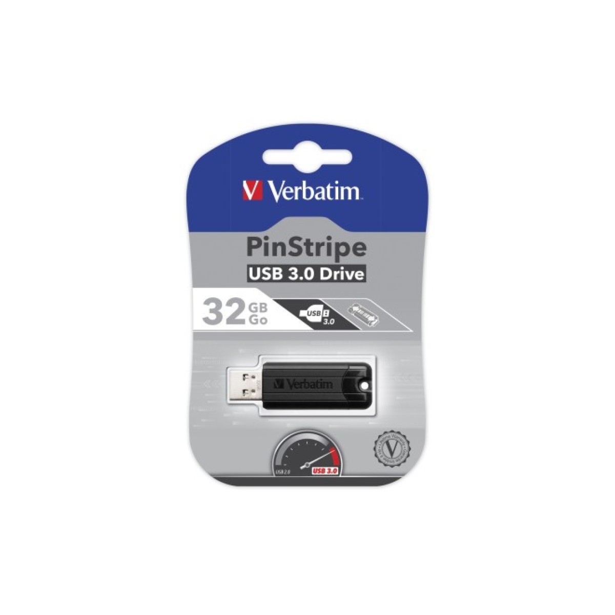 USB флеш накопичувач Verbatim 32GB PinStripe Black USB 3.0 (49317) 98_98.jpg - фото 4