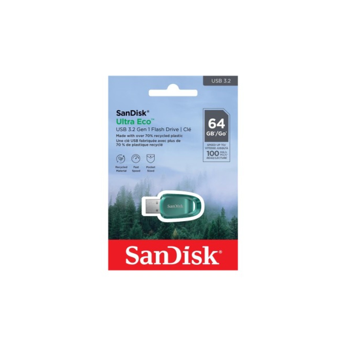 USB флеш накопитель SanDisk 64GB Ultra Eco USB 3.2 (SDCZ96-064G-G46) 98_98.jpg - фото 4