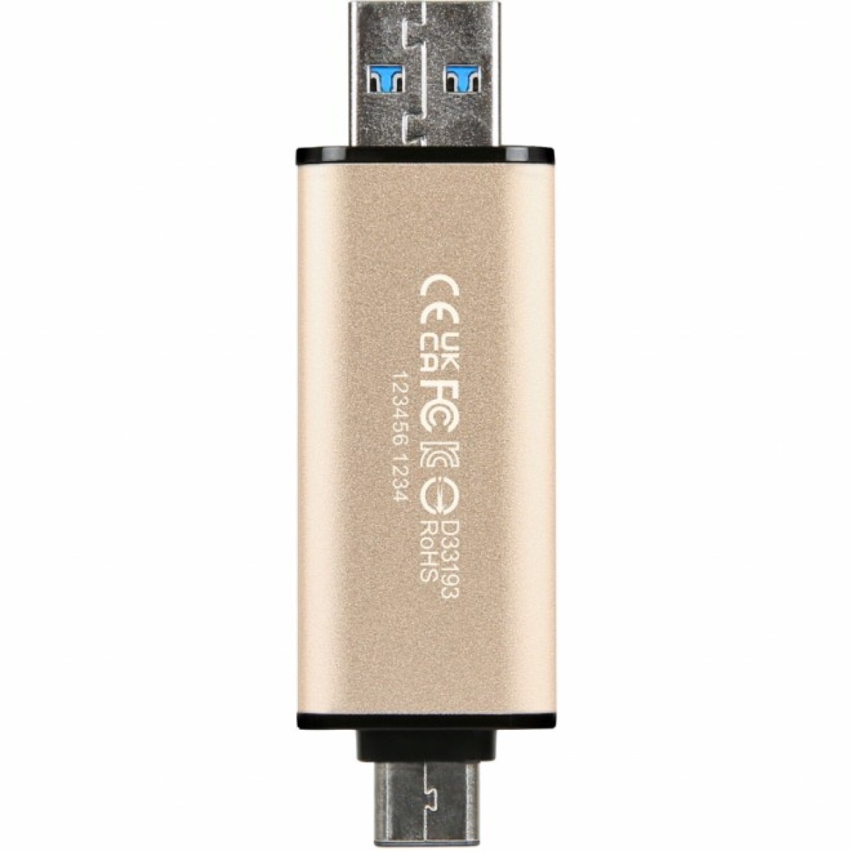 USB флеш накопитель Transcend 256GB JetFlash 930 Gold-Black USB 3.2/Type-C (TS256GJF930C) 98_98.jpg - фото 6