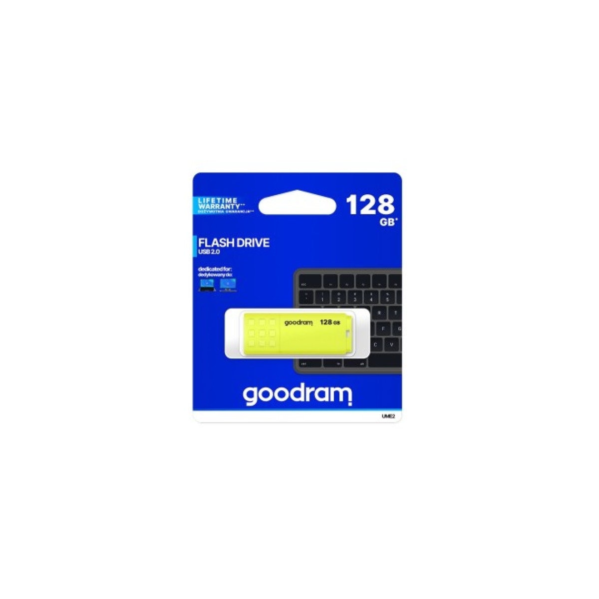 USB флеш накопитель Goodram 128GB UME2 Yellow USB 2.0 (UME2-1280Y0R11) 98_98.jpg - фото 2