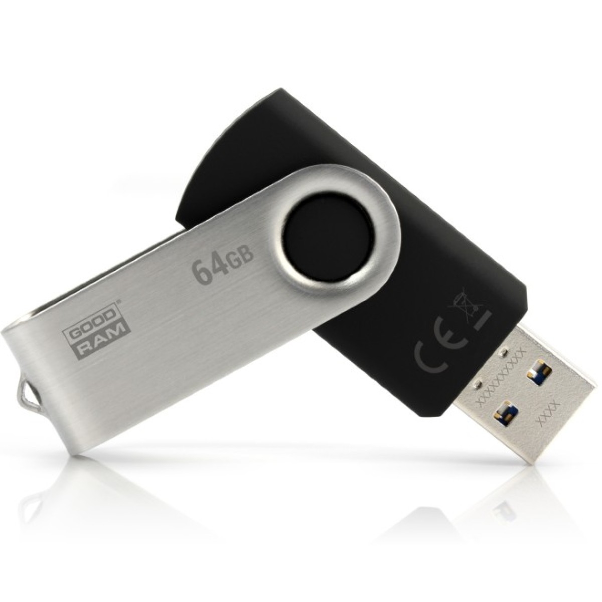 USB флеш накопичувач Goodram 64GB Twister Black USB 3.0 (UTS3-0640K0R11) 98_98.jpg - фото 1