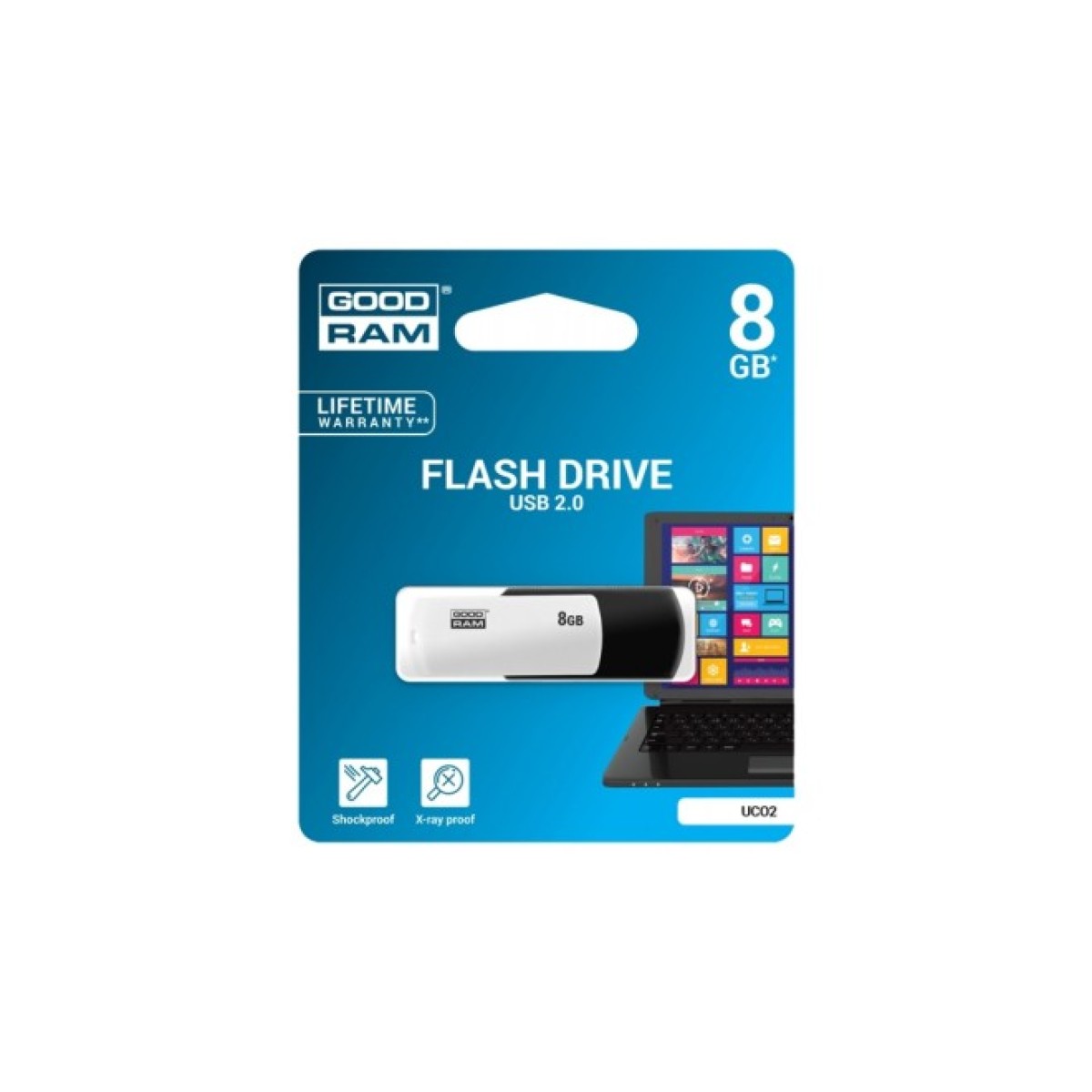 USB флеш накопитель Goodram 8GB Colour Mix Black/White USB 2.0 (UCO2-0080KWR11) 256_256.jpg
