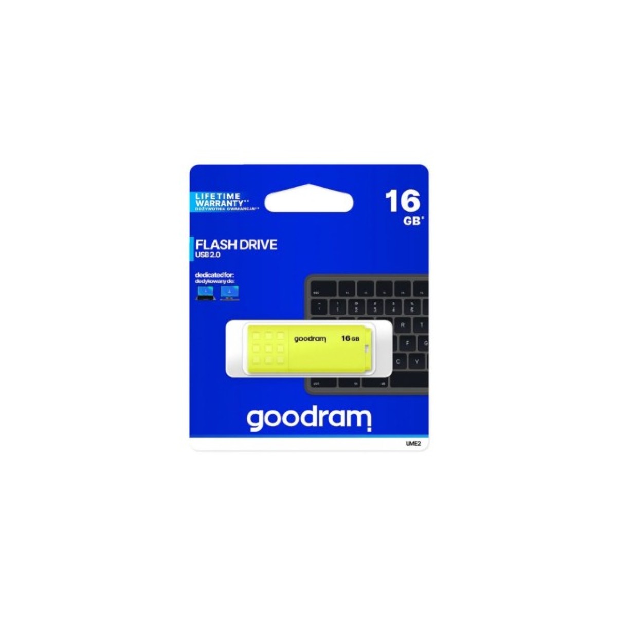 USB флеш накопичувач Goodram 16GB UME2 Yellow USB 2.0 (UME2-0160Y0R11) 98_98.jpg - фото 3