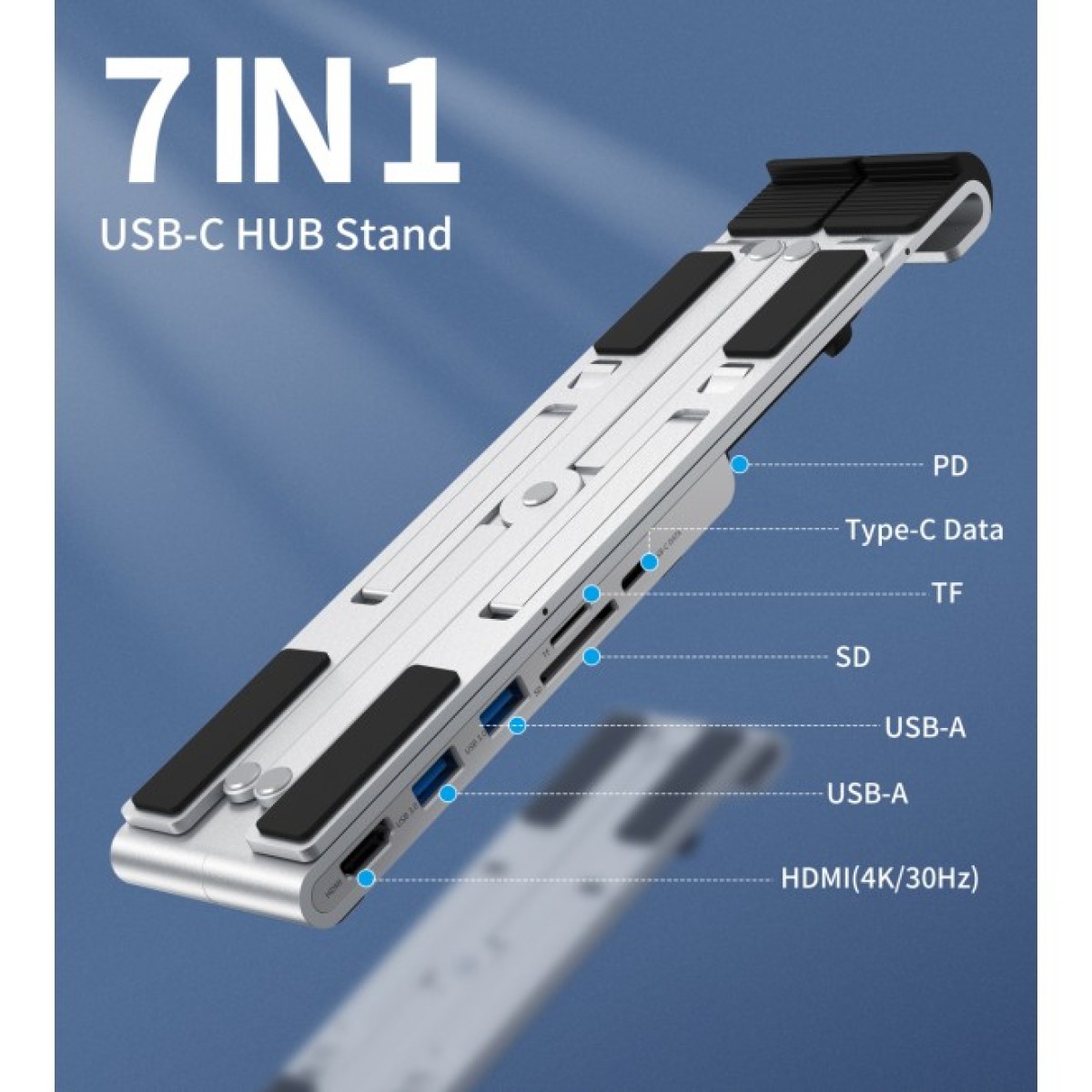 Концентратор Choetech USB-C 7-in-1 (HUB-M43-SL) 98_98.jpg - фото 2