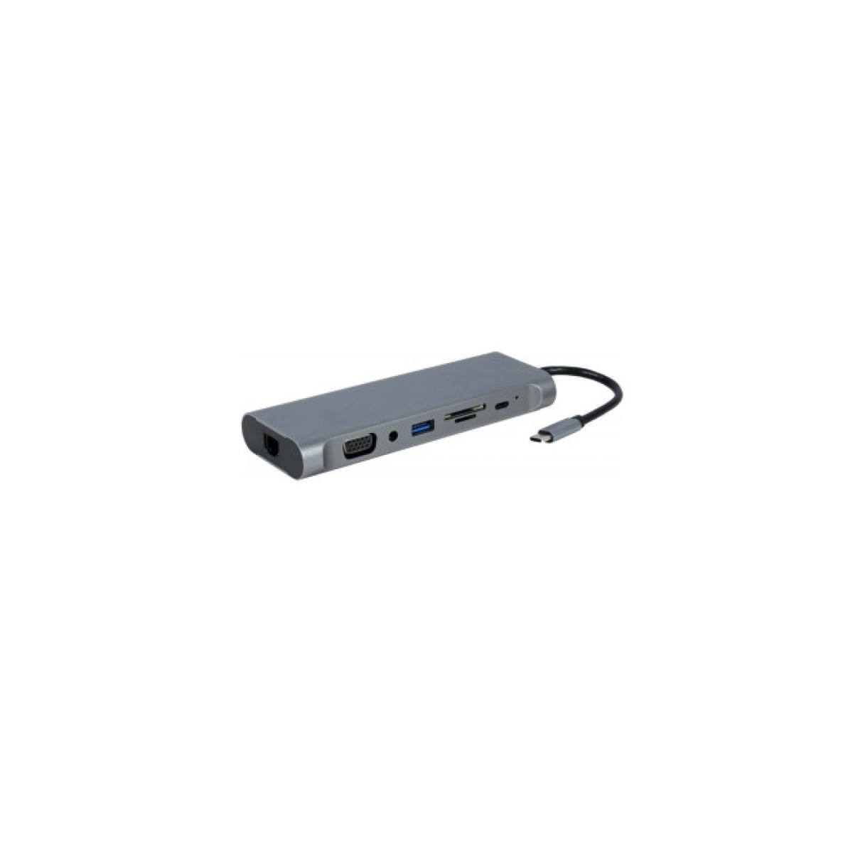 Концентратор Cablexpert USB-C 8-in-1 USB3.0/HDMI/DP/VGA/PD/CR/1Gbit/audio (A-CM-COMBO8-01) 256_256.jpg