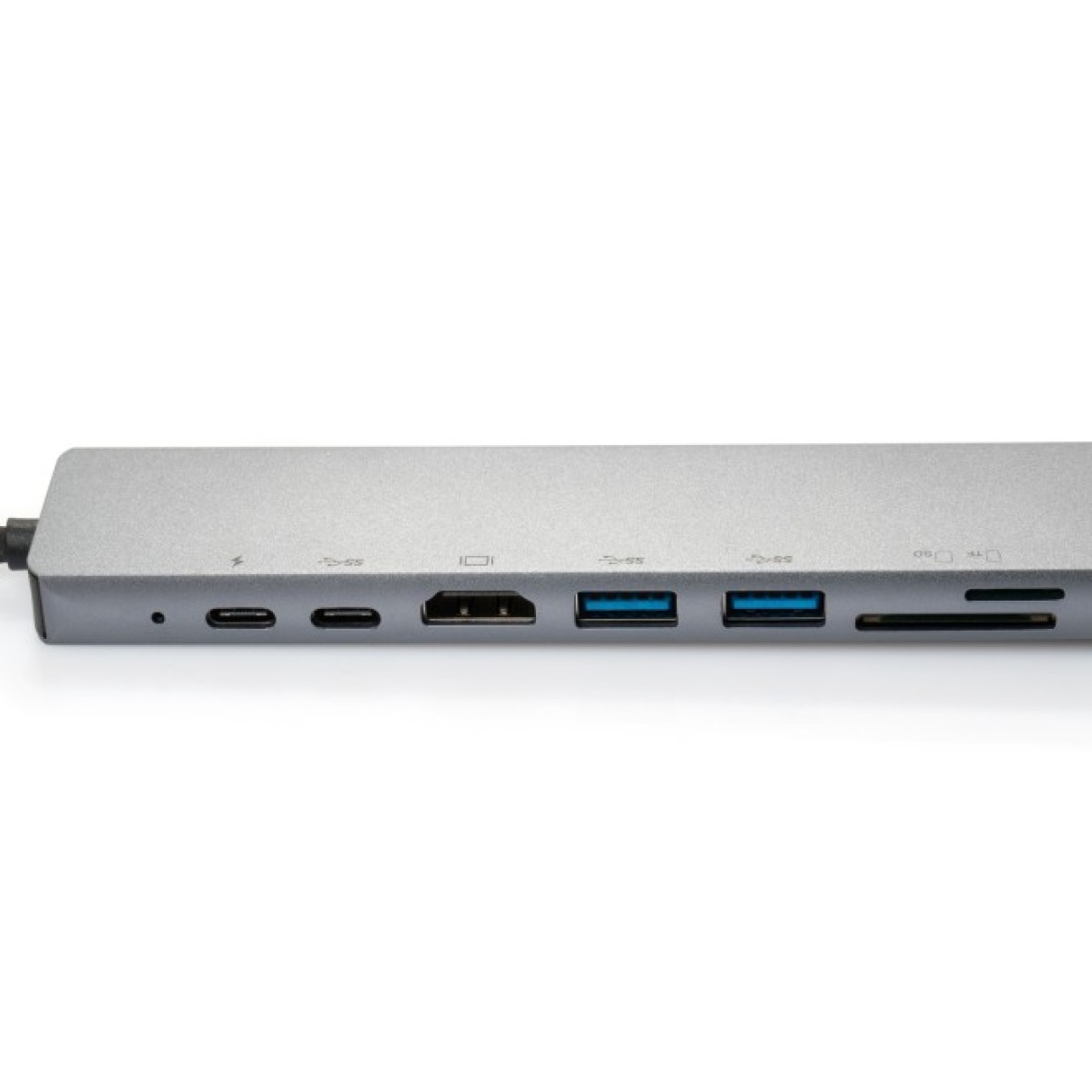 Концентратор Vinga Type-C to 4K HDMI+2*USB3.0+GigabitLAN+SD+PD+USB-C SS aluminium (VCPATC2U3CRLNHIPDGR) 98_98.jpg - фото 2