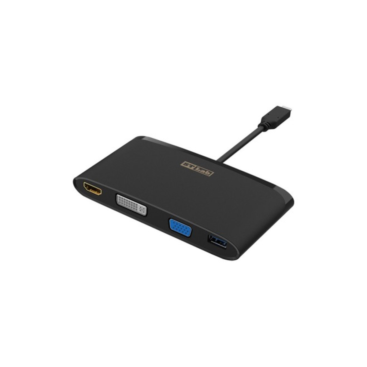 Концентратор ST-Lab USB 3.1 Type-C to HDMI 4K + DVI + VGA + 2хUSB3.0 + Gigabit R (U-2200) 256_256.jpg