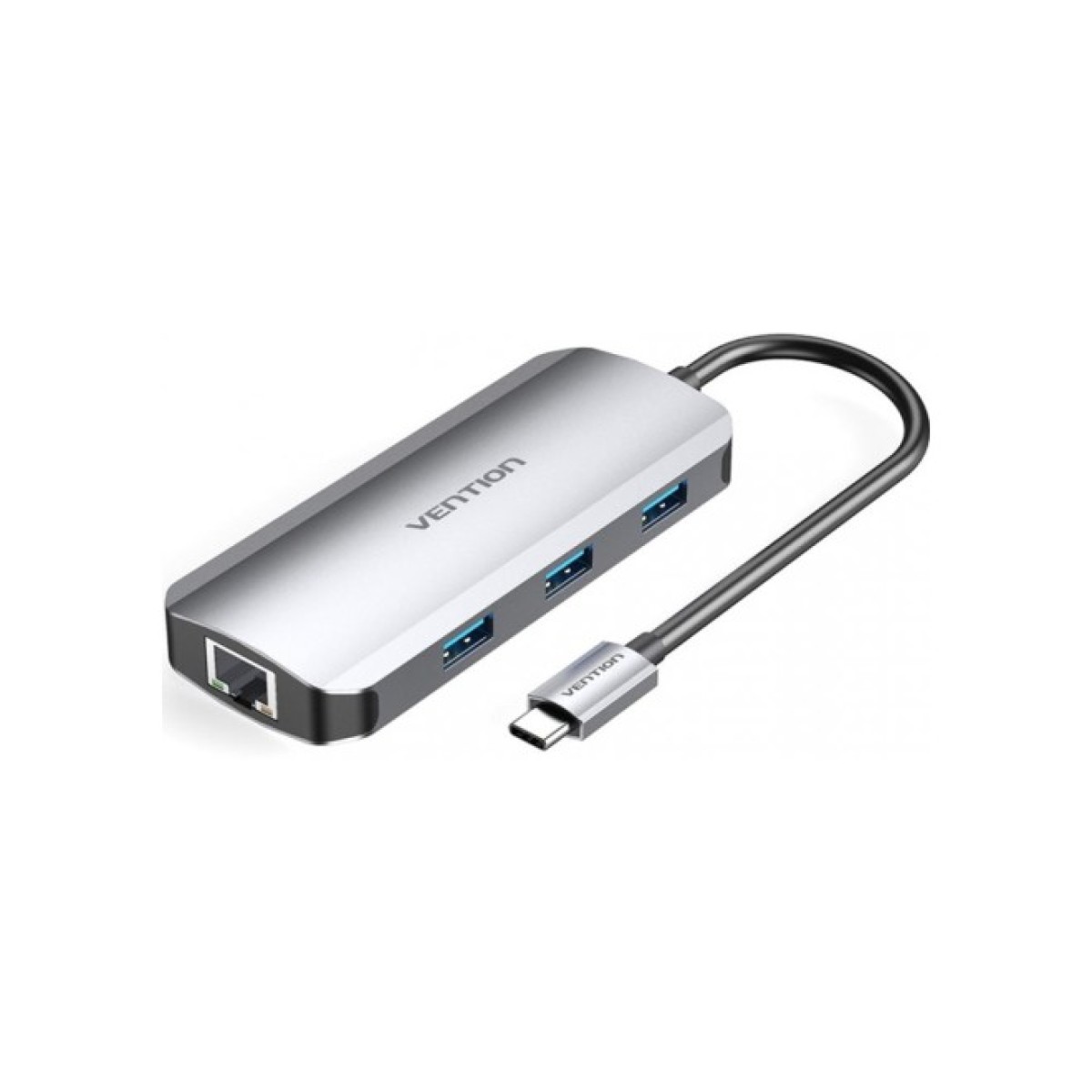 Концентратор Vention USB3.1 Type-C --> HDMI/USB 3.0x3/RJ45/PD 100W Hub 6-in-1 (TOHHB) 98_98.jpg - фото 1