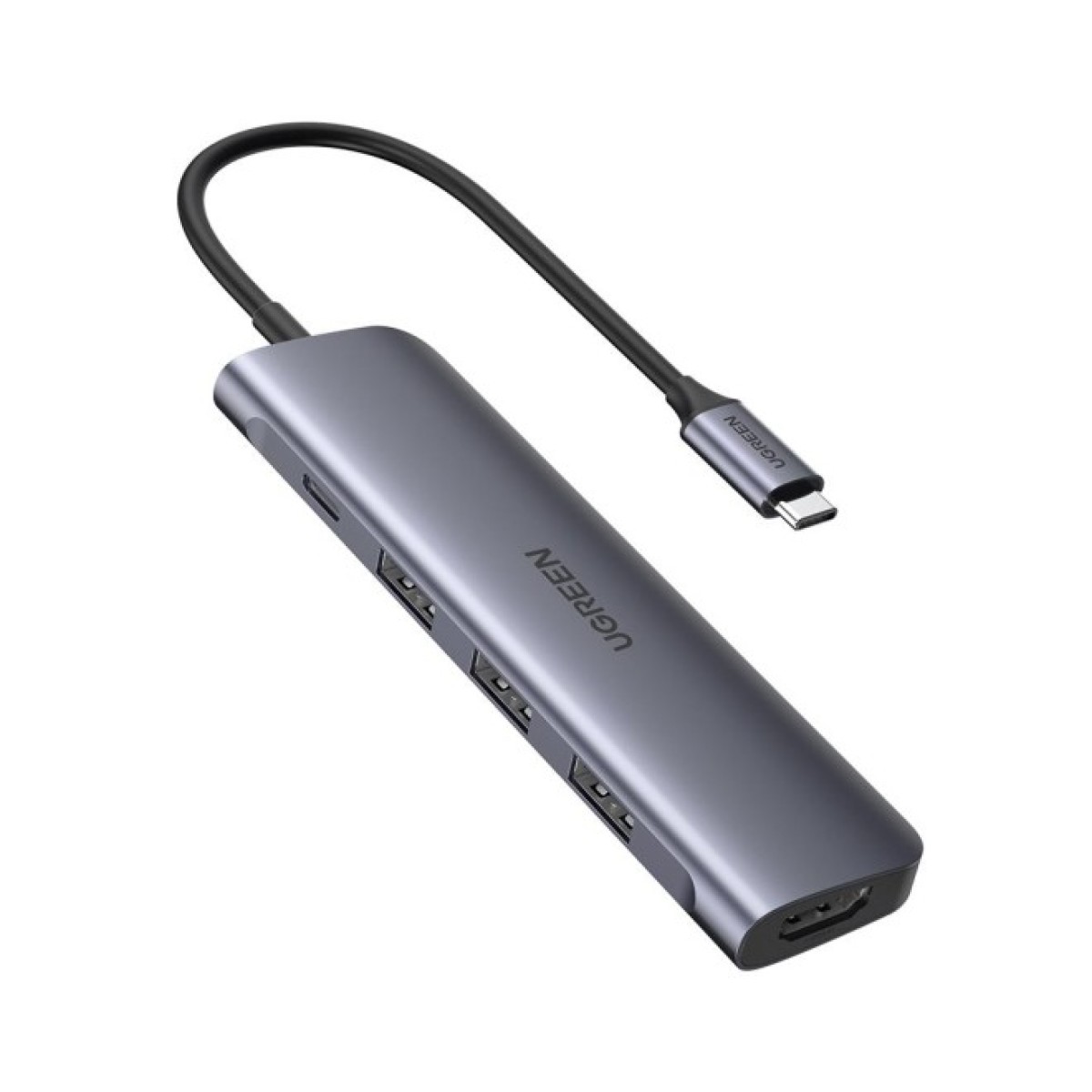 Концентратор Type-C M to HDMI+3xUSB+PD Power Converter CM136 (Gray) Ugreen (50209) 256_256.jpg