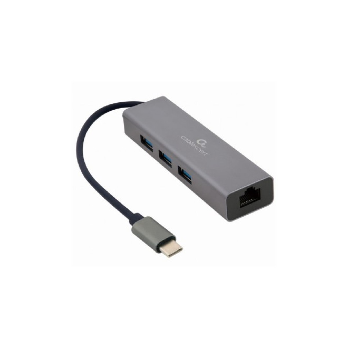 Концентратор Cablexpert Type-С to Gigabit Ethernet, 3 Ports USB 3.1 Gen1 (5 Gbps) (A-CMU3-LAN-01) 98_98.jpg - фото 1