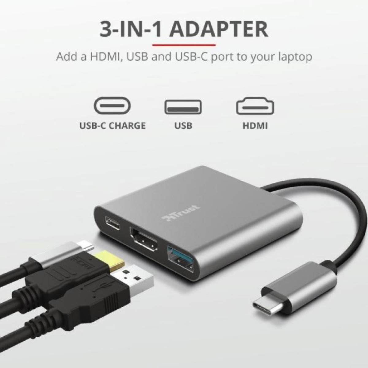 Концентратор Trust Dalyx 3-in-1 Multiport USB-C (23772) 98_98.jpg - фото 4