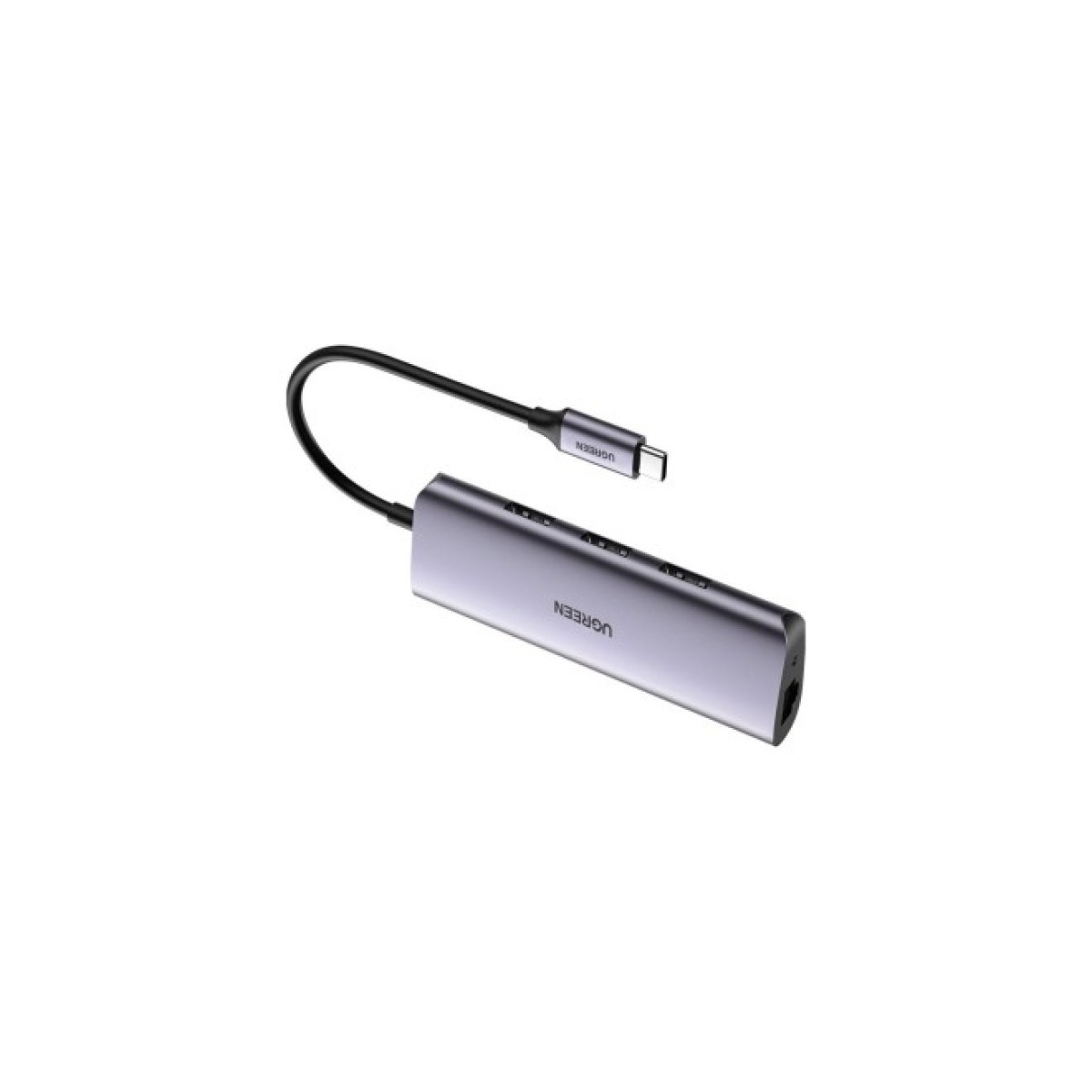 Концентратор Ugreen USB3.0 Type-C to USB 3.0x3/RJ45/ CM236 (60718) 256_256.jpg