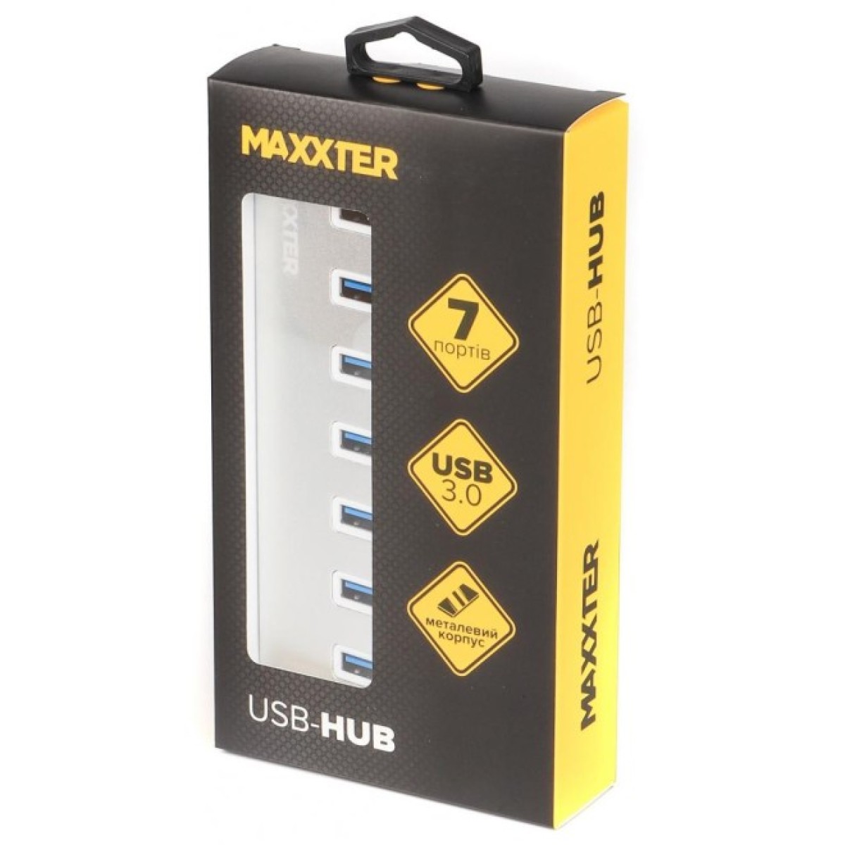 Концентратор Maxxter USB 3.0 Type-A 7 ports silver (HU3A-7P-01) 98_98.jpg - фото 2