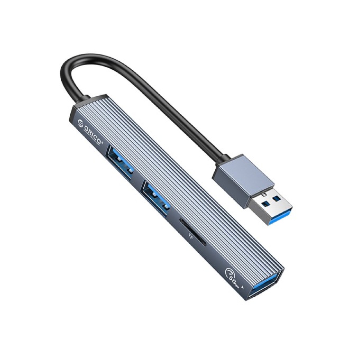 Концентратор Orico USB-A to USB3.0, 2xUSB2.0, TF (AH-A12F-GY-BP) (CA913770) 256_256.jpg