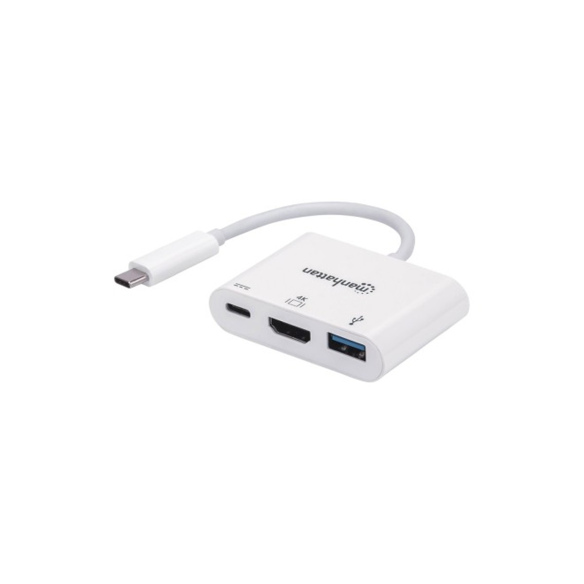 Концентратор Intracom USB3.1 Type-C to HDMI/USB 3.0/PD 60W 4-in-1 White Manhattan (152945) 256_256.jpg