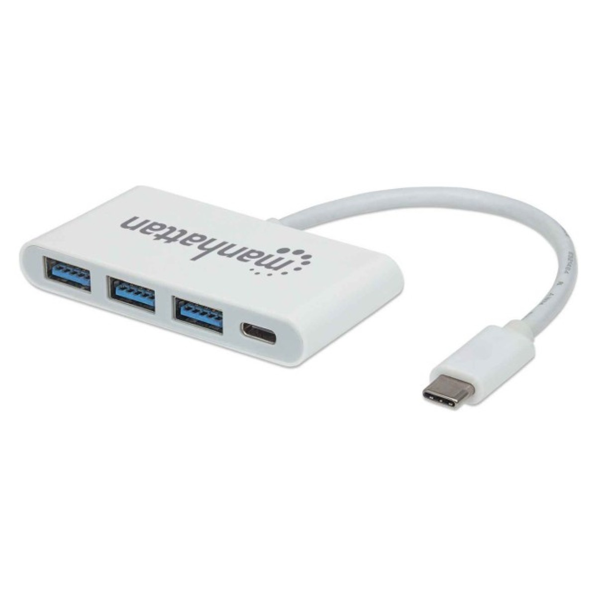 Концентратор Intracom Manhattan Type-C 4-port USB 3.0 + 3.1 PD white (163552) 256_256.jpg