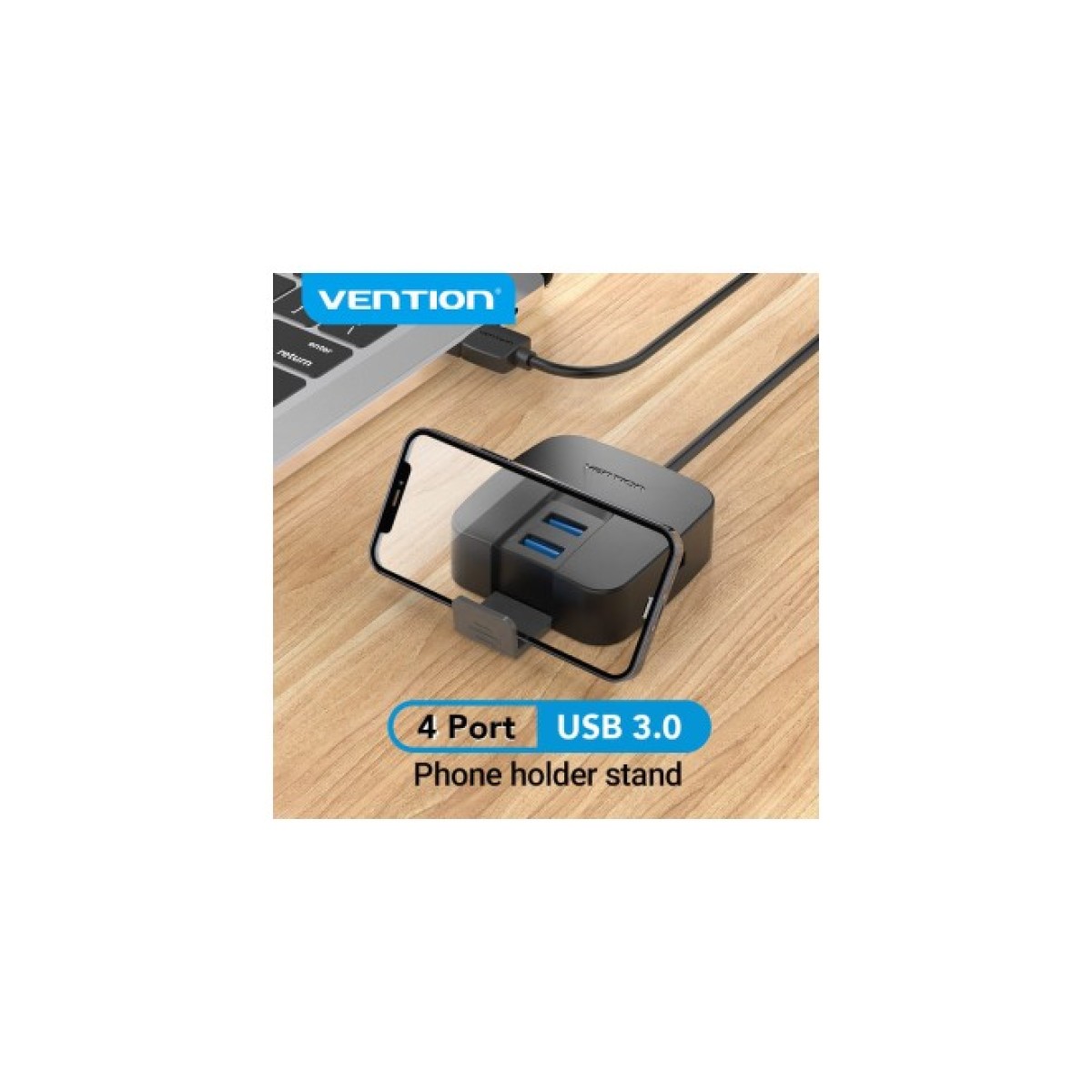 Концентратор Vention USB 3.0 to 4xUSB 3.0 + MicroUSB black (CHBBB) 98_98.jpg - фото 2