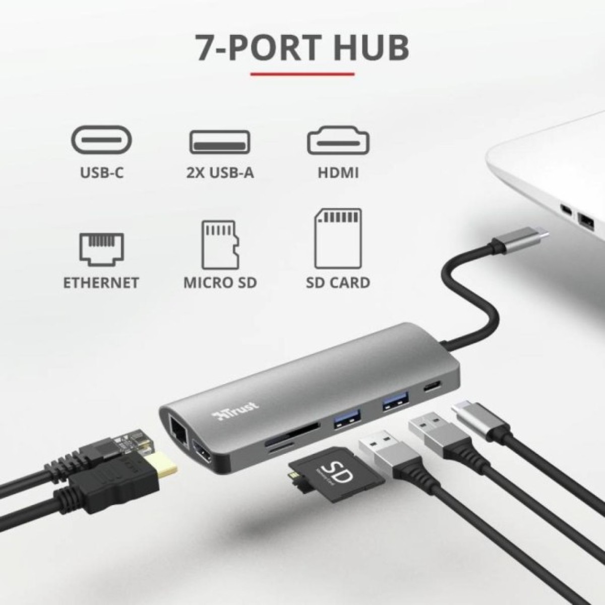 Концентратор Trust DALYX 7-IN-1 USB-C ALUMINIUM (23775_TRUST) 98_98.jpg - фото 10