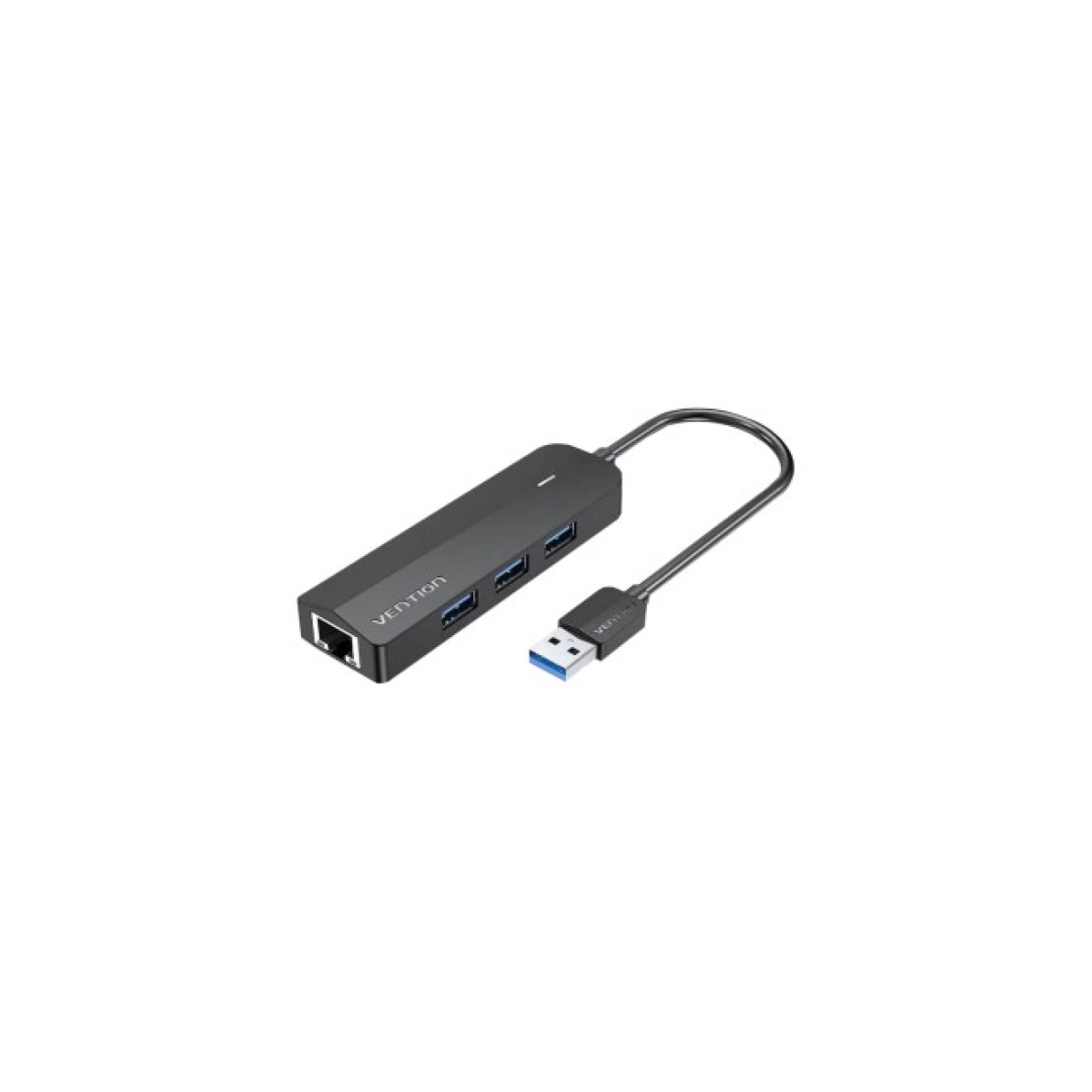 Концентратор Vention USB 3.0 to 3хUSB 3.0/RJ45 Gigabit black (CHNBB) 98_98.jpg - фото 1