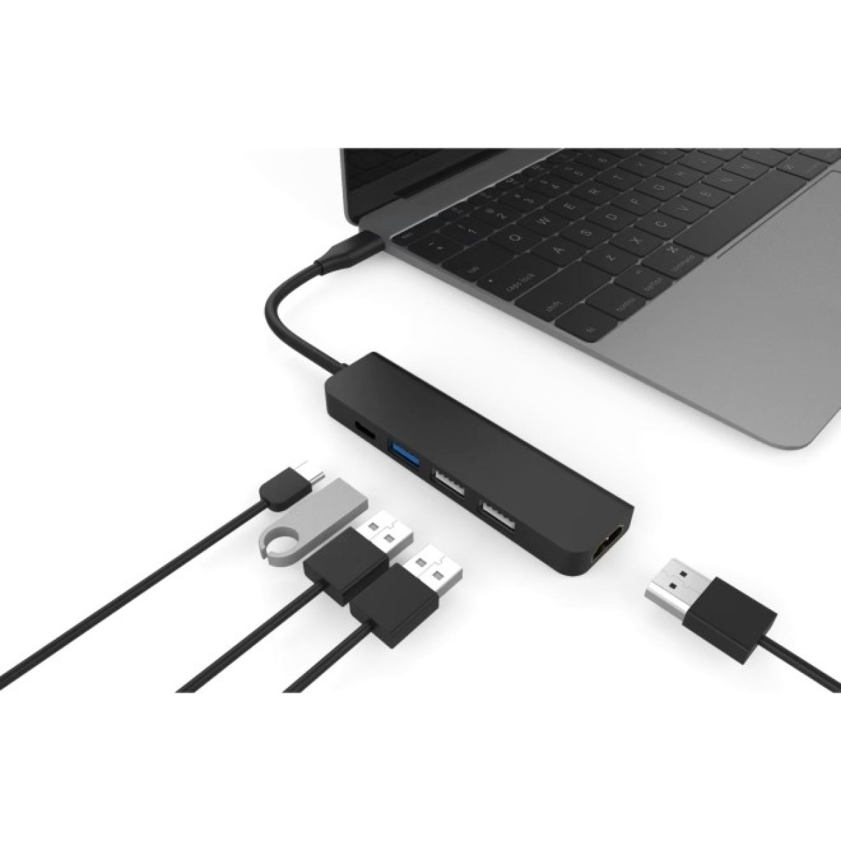 Концентратор XoKo AC-405 Type-C to HDMI+USB 3.0+USB 2.0+Type-C (XK-AC-405) 98_98.jpg - фото 3