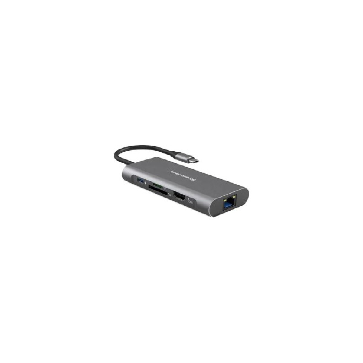 Концентратор PowerPlant USB-C to 2xUSB 3.0, 1xUSB 2.0, 1xType-C (PD), HDMI, SD, RJ45 (CA913497) 98_98.jpg - фото 2