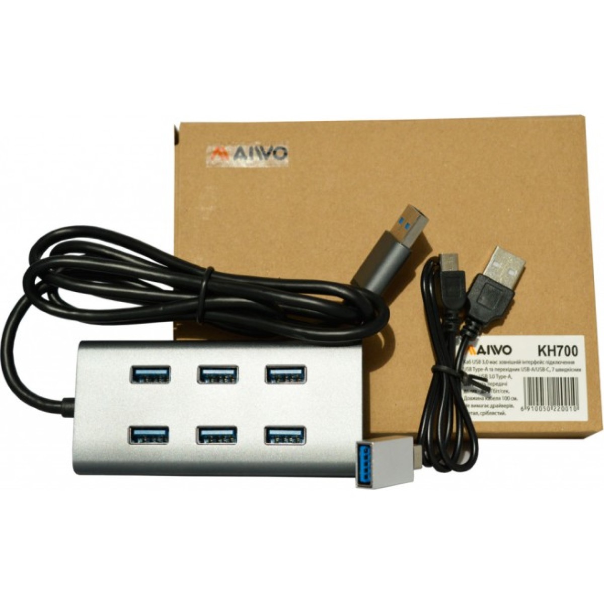 Концентратор Maiwo USB 3.0 Type-A / Type-C to 7х USB3.0 (KH700) 98_98.jpg - фото 3