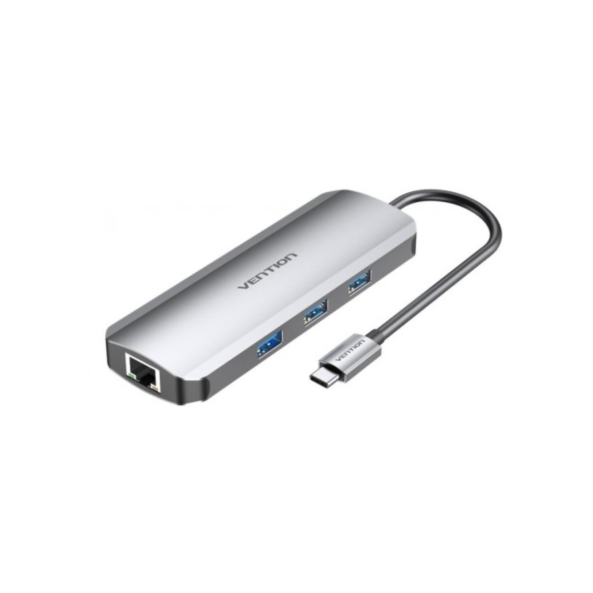 Концентратор Vention USB3.1 Type-C --> HDMI/USB 3.0x3/RJ45/SD/TF/PD 100W Hub 8-in (TOKHB) 98_98.jpg - фото 1