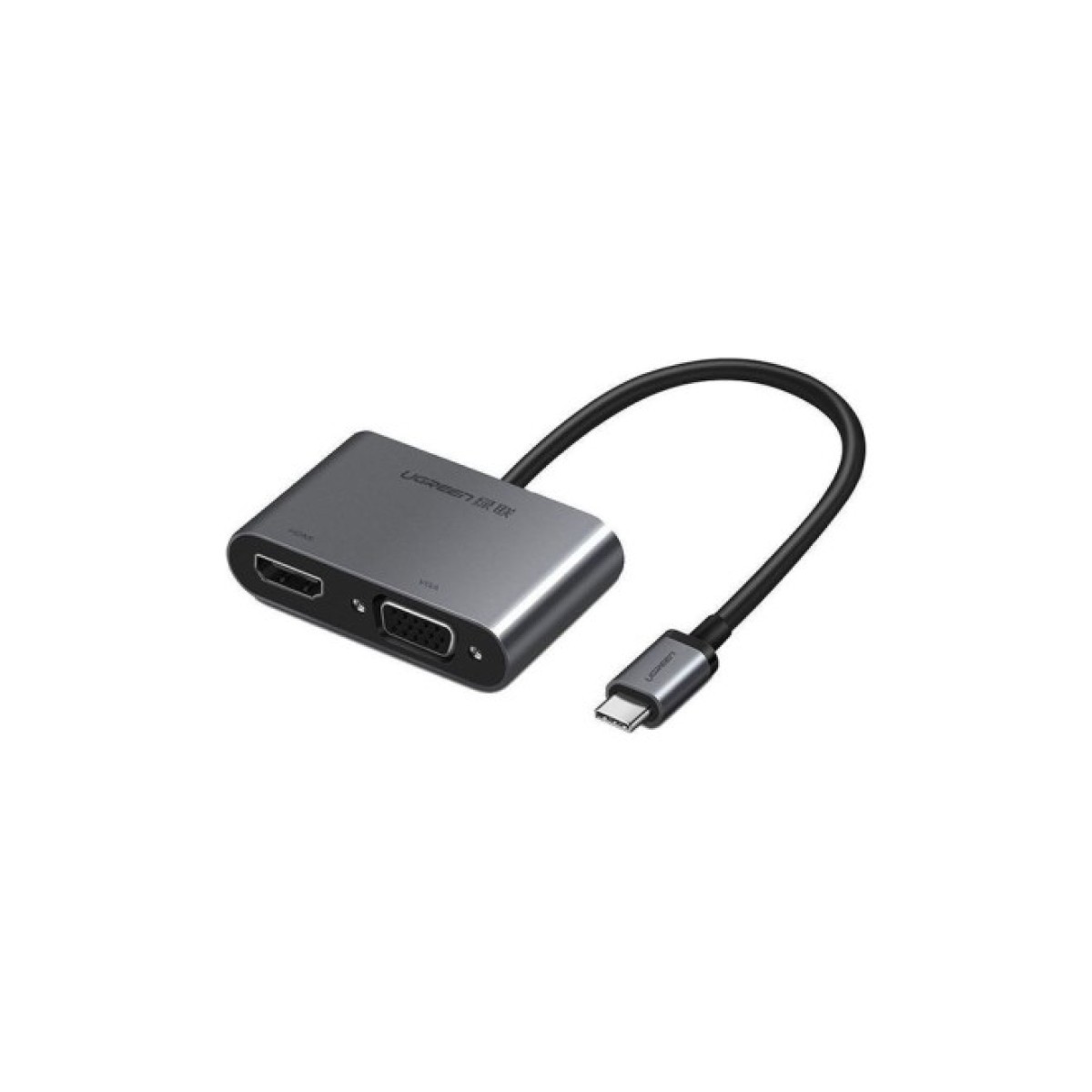 Концентратор Type-C M to HDMI+VGA Adapter with PD CM162 (Silver) Ugreen (50505) 98_98.jpg - фото 1