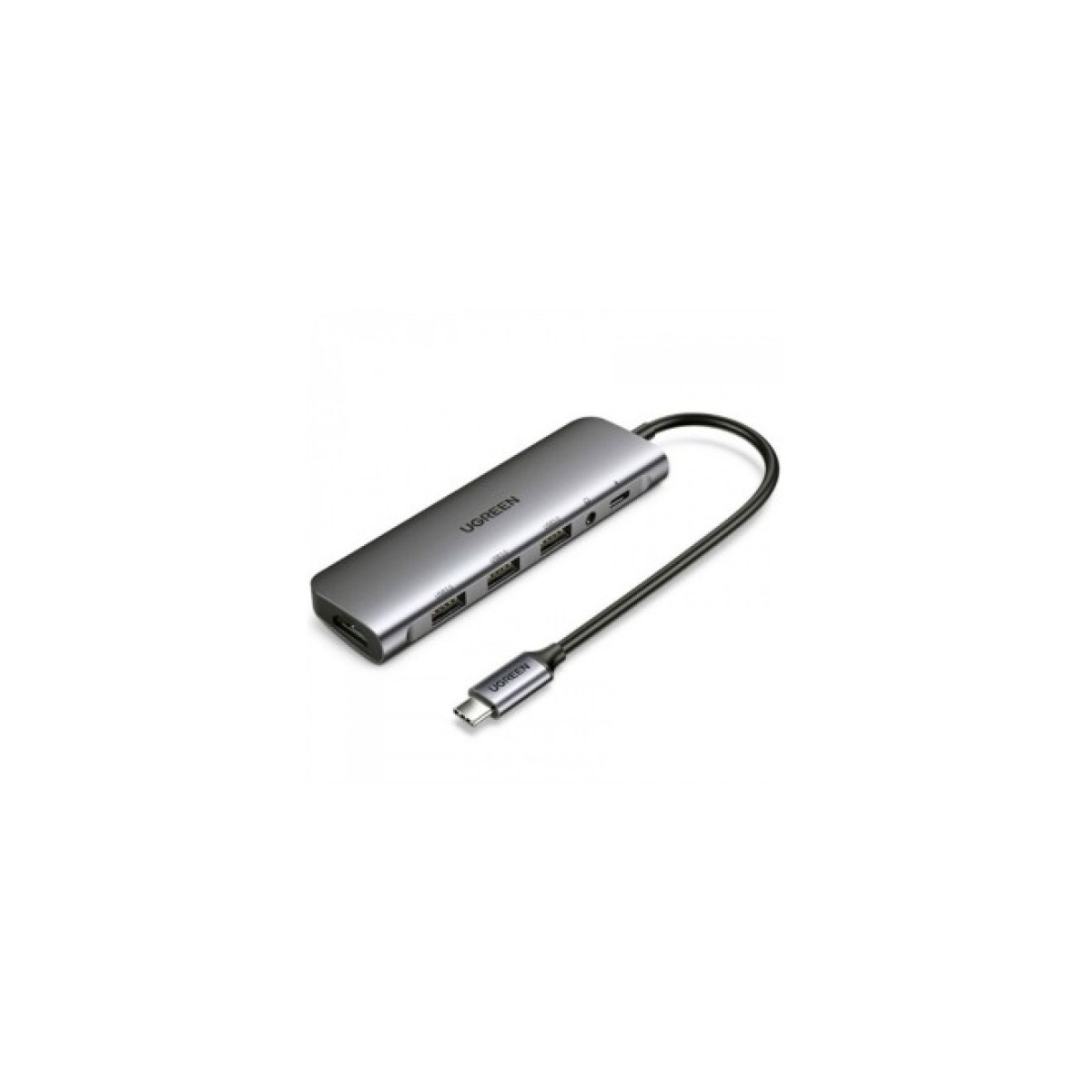 Концентратор Ugreen USB3.0 Type-C to USB 3.0x3/HDMI/jack 3.5mm/PD CM136 (80132) 98_98.jpg - фото 1