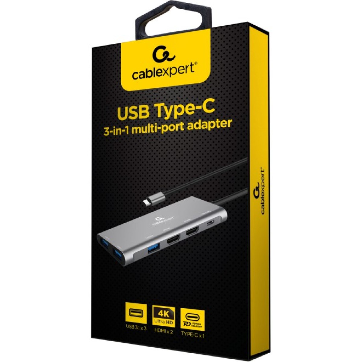 Концентратор Cablexpert USB-C 3-in-1 (A-CM-COMBO3-03) 98_98.jpg - фото 4