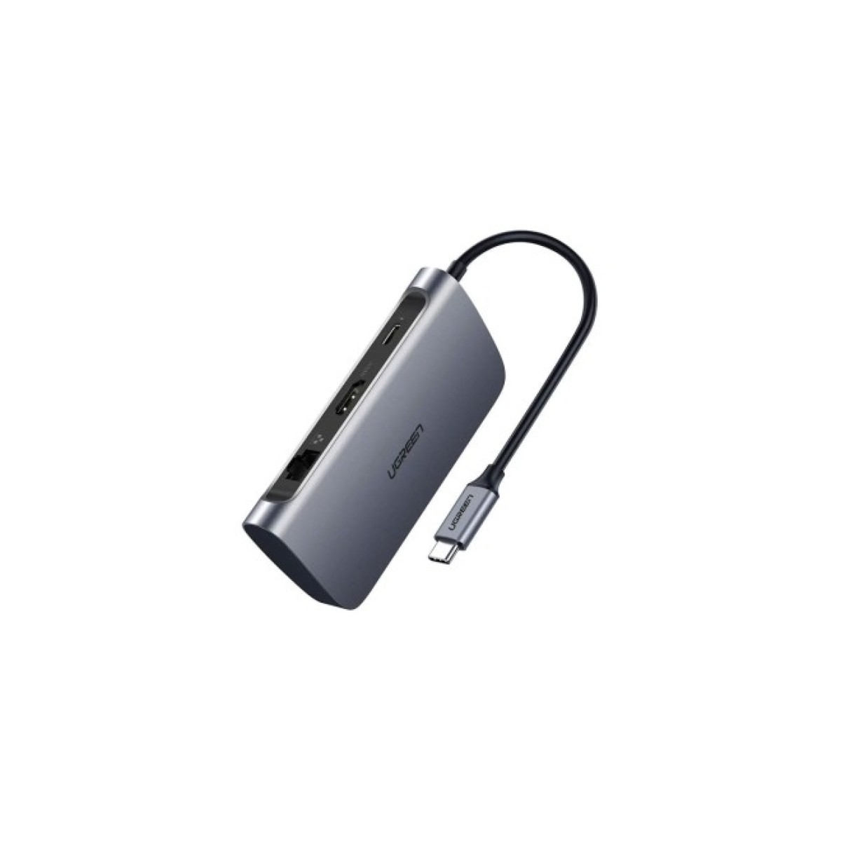 Концентратор Ugreen USB3.0 Type-C to USB 3.0x2/HDMI/RJ45/SD/TF/PD CM212 gray (50852) 98_98.jpg - фото 7