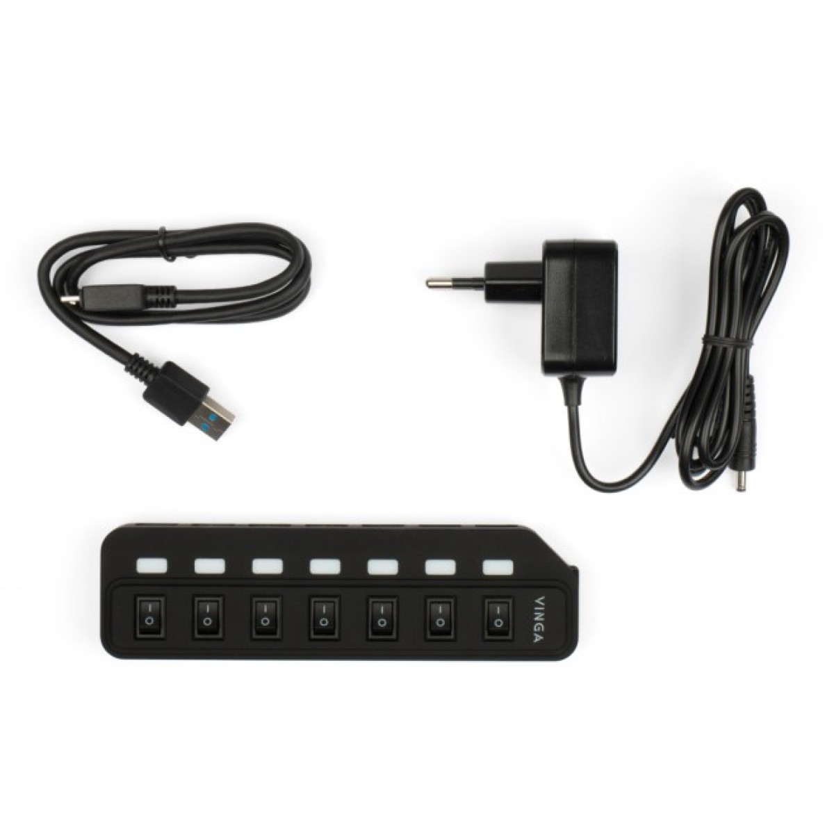 Концентратор Vinga USB3.0 to 7*USB3.0 HUB with switch and power adapter (VHA3A7SP) 98_98.jpg - фото 3