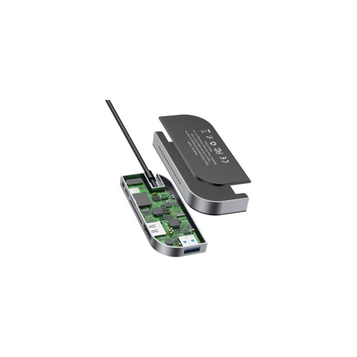 Концентратор Baseus USB3.1 Type-C to HDMI/USB 3.0x3/TF,SD/Type C PD/3.5mm (CAHUB-WJ0G) 98_98.jpg - фото 3