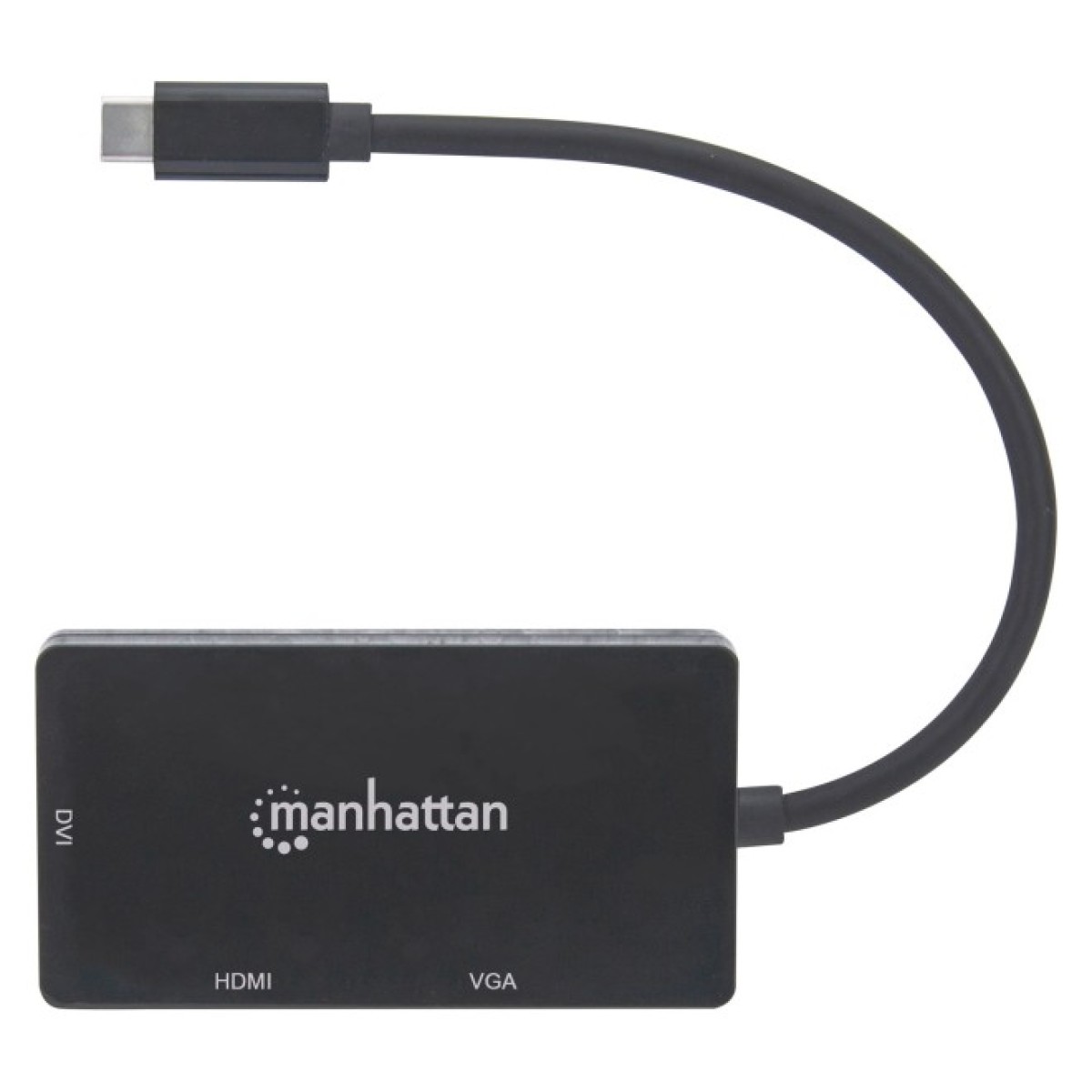 Концентратор Intracom USB3.1 Type-C to HDMI/DVI-I/VGA Black Manhattan (152983) 98_98.jpg - фото 5