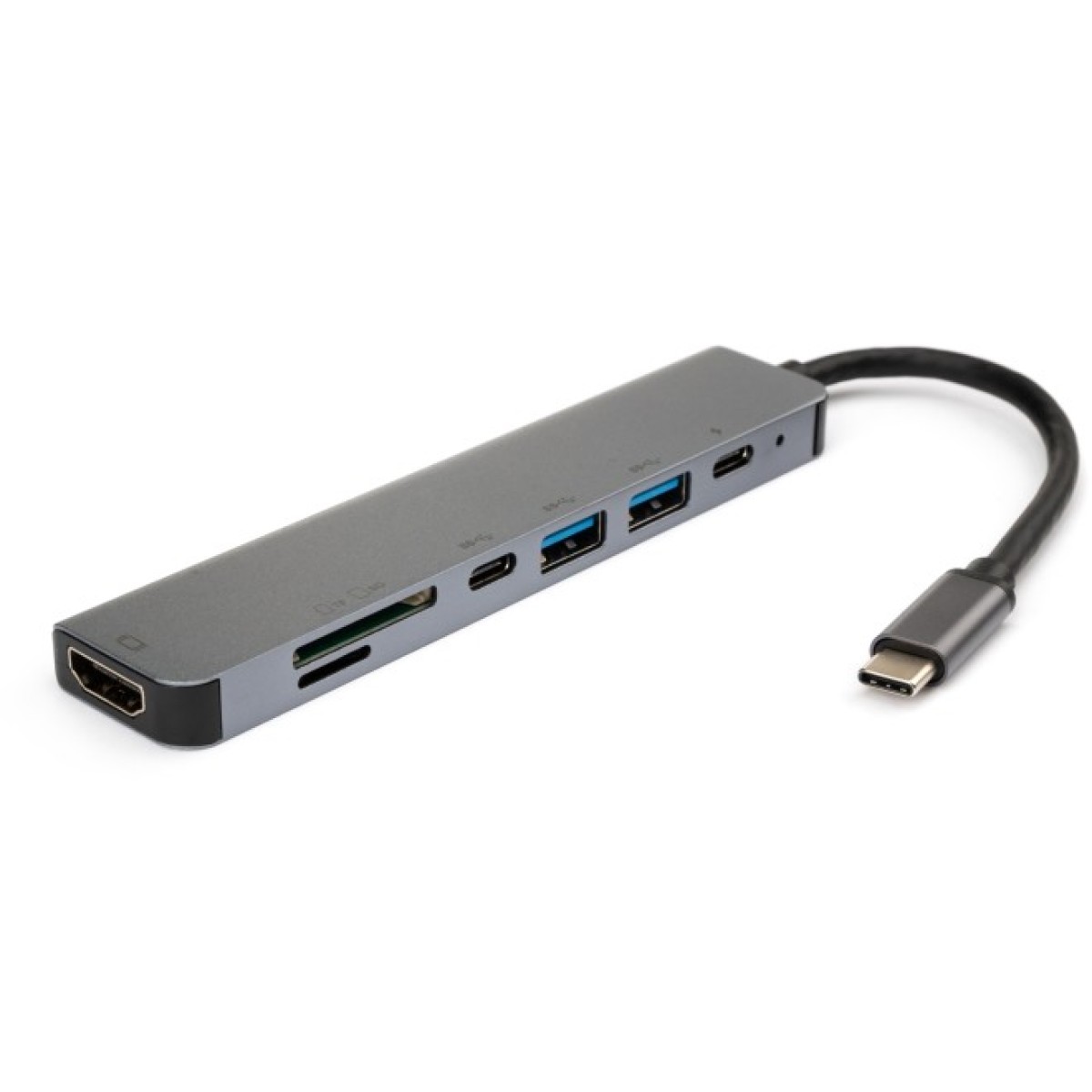 Концентратор Vinga Type-C to 4K HDMI+2*USB3.0+SD+TF+PD+USB-C 3.1 Gen1 aluminium (VCPHTC7AL) 256_256.jpg