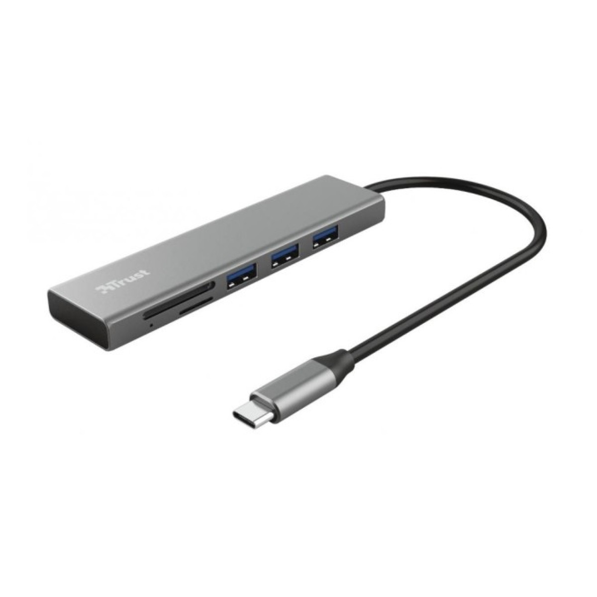 Концентратор Trust HALYX FAST 3USB+CARD READER USB-C ALUMINIUM (24191_TRUST) 256_256.jpg