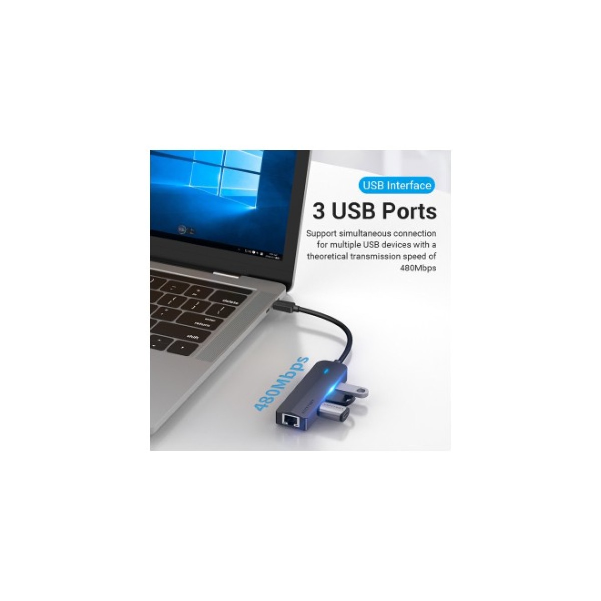 Концентратор Vention USB 3.1 Type-C to 3xUSB 2.0+MicroUSB+RJ45 100M Ethernet black (TGOBB) 98_98.jpg - фото 7