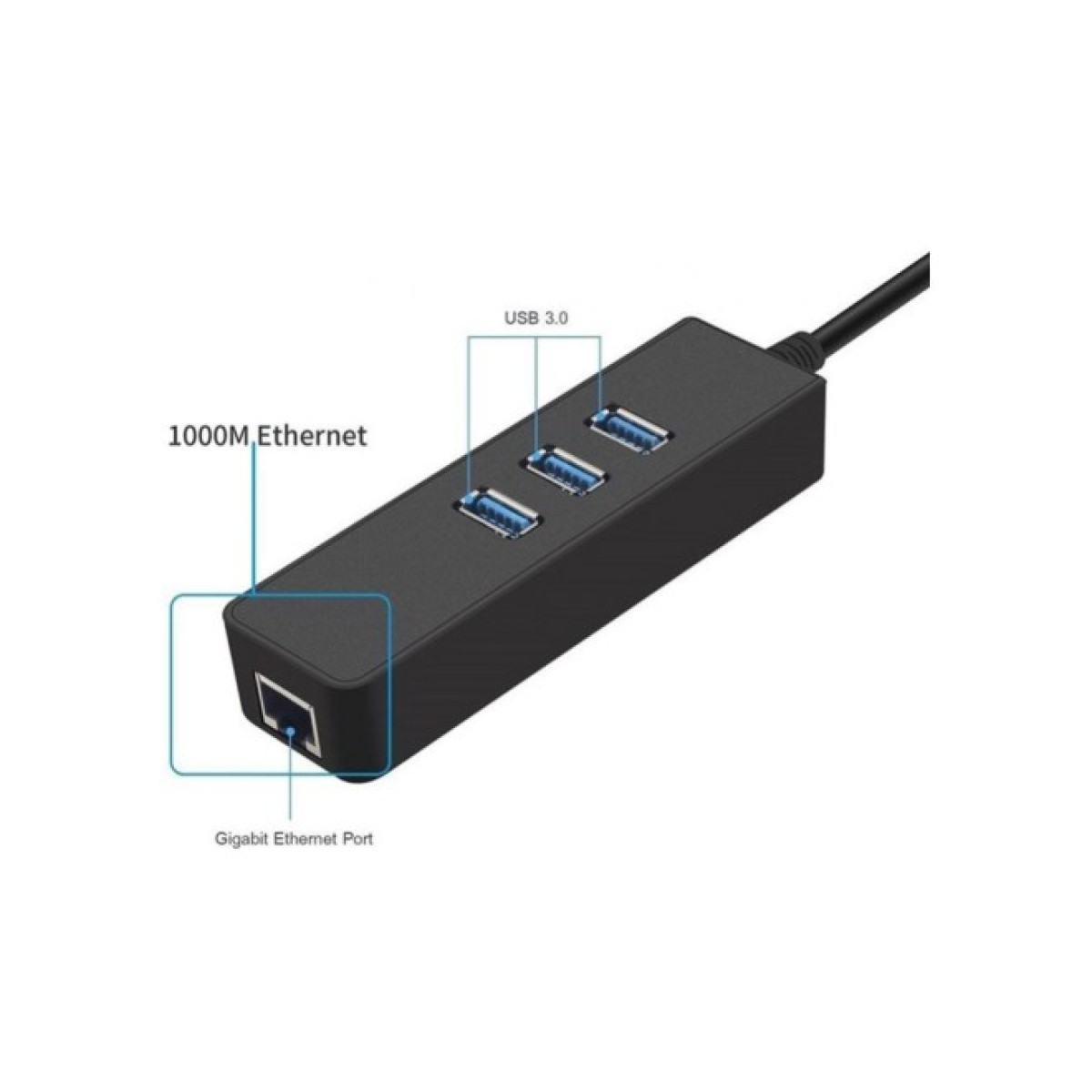 Концентратор Dynamode USB 3.0 Type-A - RJ45 Gigabit Lan, 3*USB 3.0 (USB3.0-Type-A-RJ45-HUB3) 98_98.jpg - фото 7