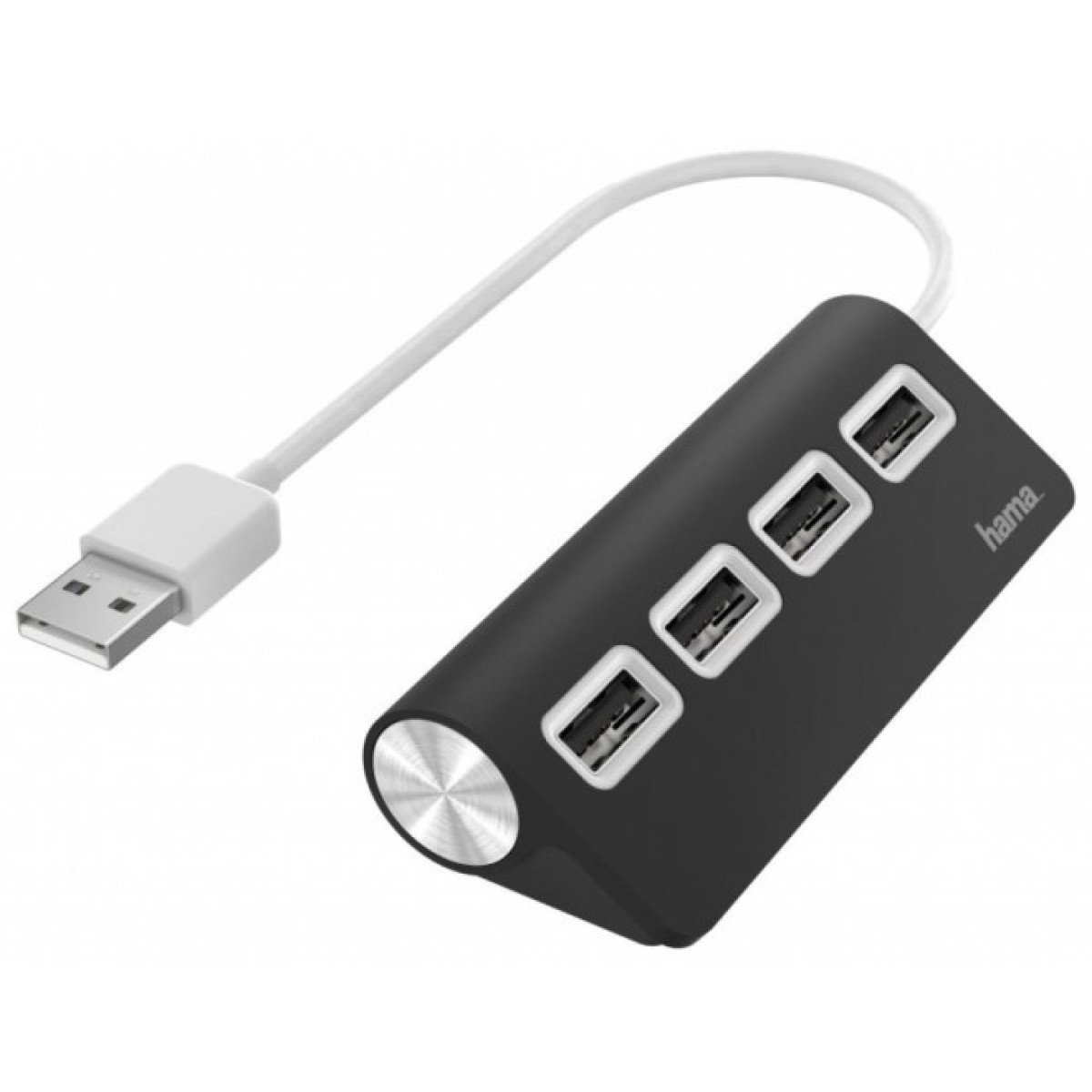 Концентратор Hama 4 Ports USB 2.0 Black/White (00200119) 98_98.jpg - фото 1