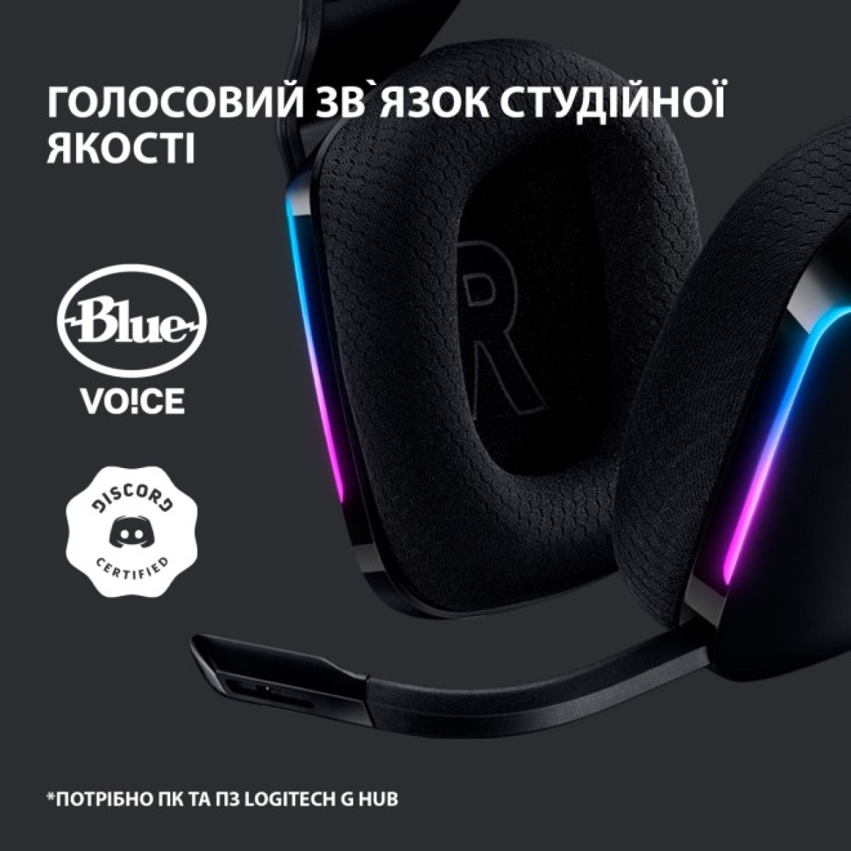 Наушники Logitech G733 Lightspeed Wireless RGB Gaming Headset Black (981-000864) 98_98.jpg - фото 9