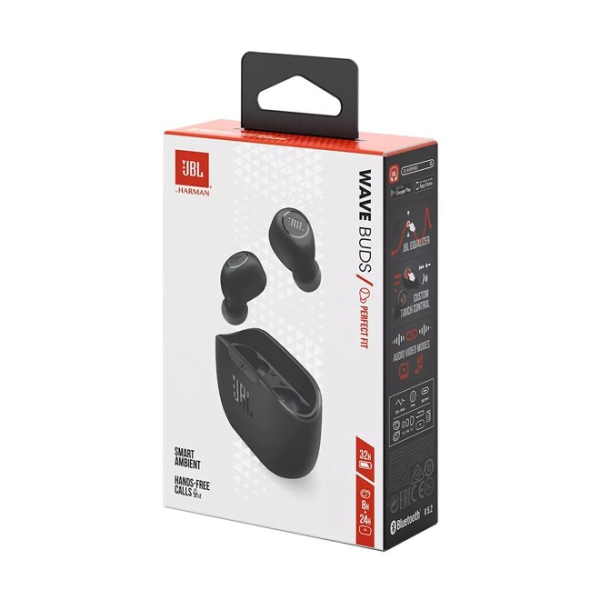 Навушники JBL Wave Buds TWS Black (JBLWBUDSBLK) 98_98.jpg - фото 6