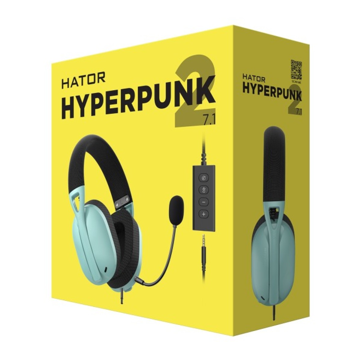 Навушники Hator Hyperpunk 2 USB 7.1 Black/Mint (HTA-848) 98_98.jpg - фото 6