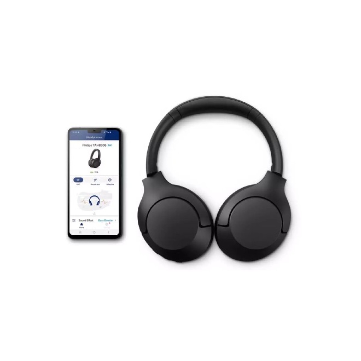 Наушники Philips TAH8506 Over-ear ANC Hi-Res Wireless Mic Black (TAH8506BK/00) 98_98.jpg - фото 9