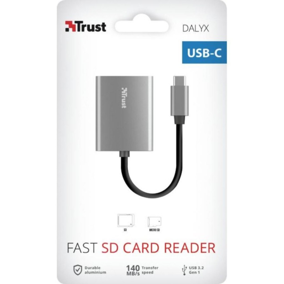 Считыватель флеш-карт Trust Dalyx Fast USB-С Card reader (24136) 98_98.jpg - фото 2