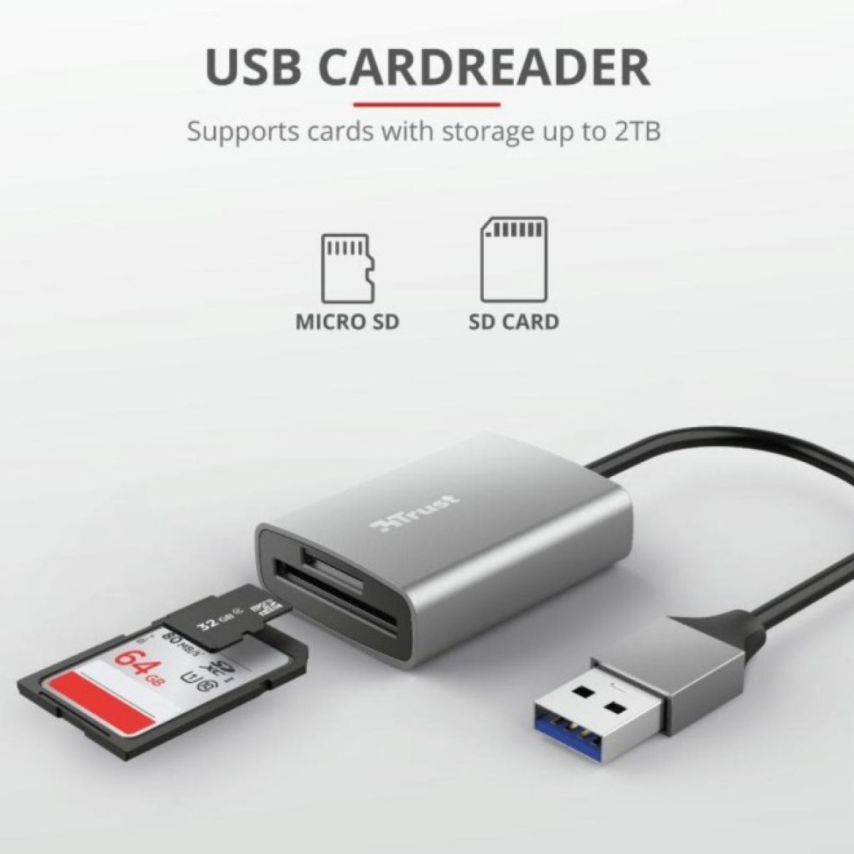 Зчитувач флеш-карт Trust Dalyx Fast USB 3.2 Card reader (24135) 98_98.jpg - фото 4