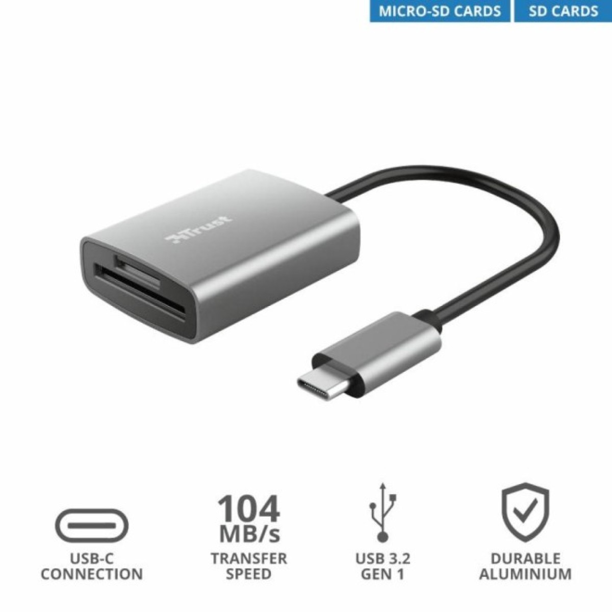 Считыватель флеш-карт Trust Dalyx Fast USB-С Card reader (24136) 98_98.jpg - фото 7