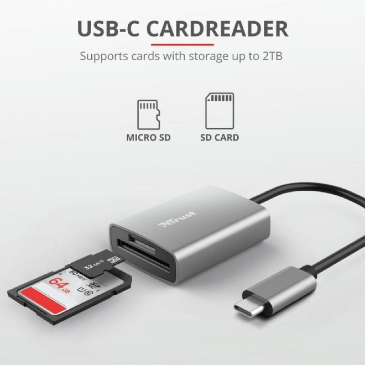 Считыватель флеш-карт Trust Dalyx Fast USB-С Card reader (24136) 98_98.jpg - фото 9